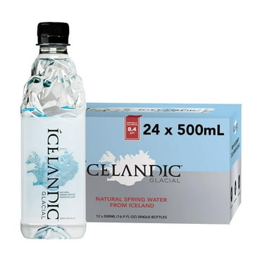 Icelandic Glacial Natural Spring Water, 500 ml, 24 Pack