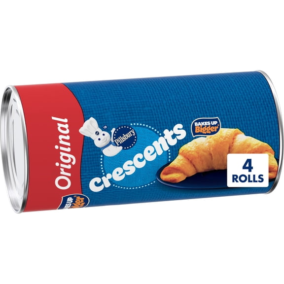 Pillsbury Crescent Rolls, Original Refrigerated Canned Pastry Dough, 4 Rolls, 4 oz