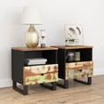 thumbnail image 1 of vidaXL Bedside Cabinets 2 pcs Solid Wood Reclaimed&Engineered Wood, 1 of 5