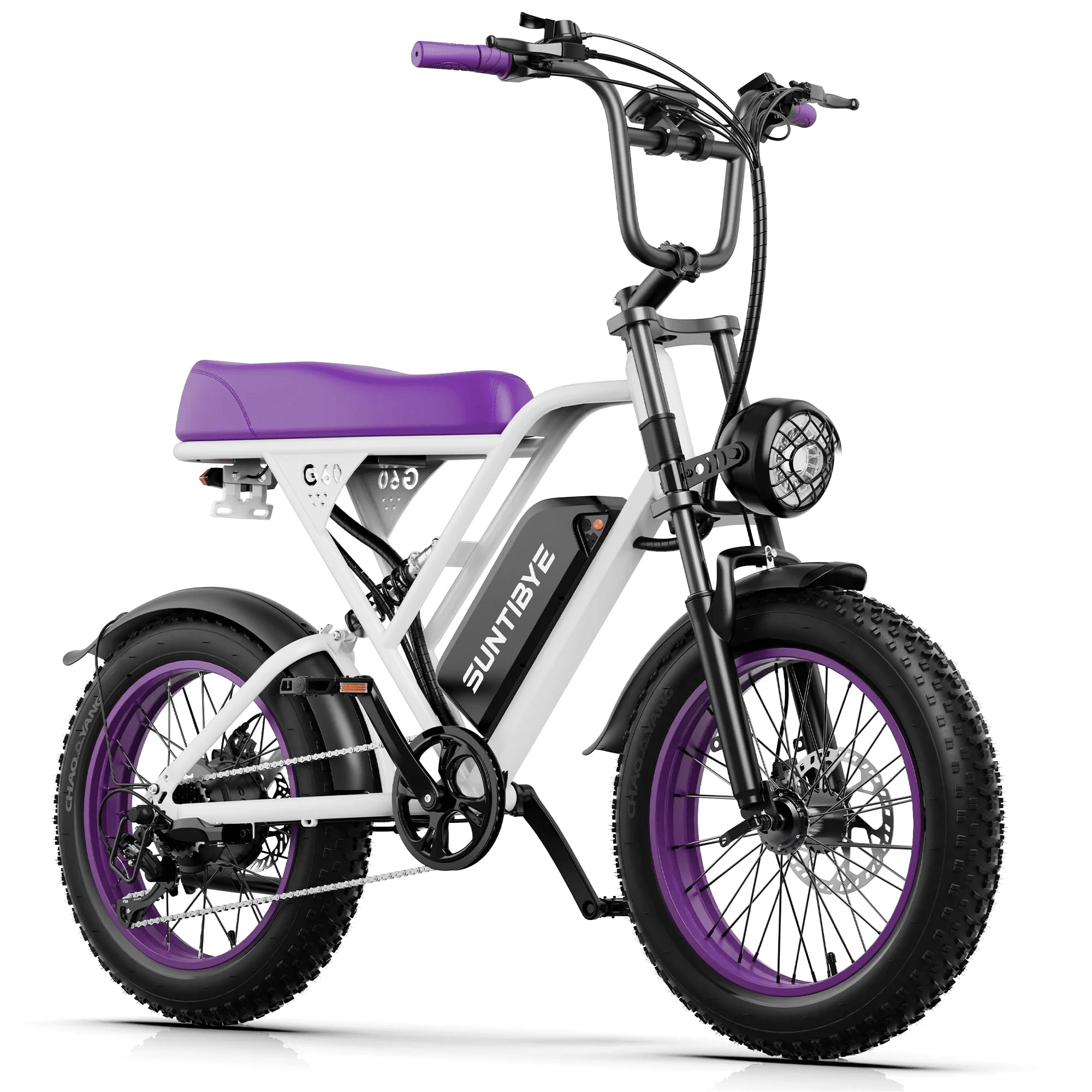 SUNTIBYE G60 Fat Tire Electric Mountain Bike for Adults 20", 1500W 7-Speed Off-road Ebike, 30MPH & 70Miles, 48V 20Ah UL2849