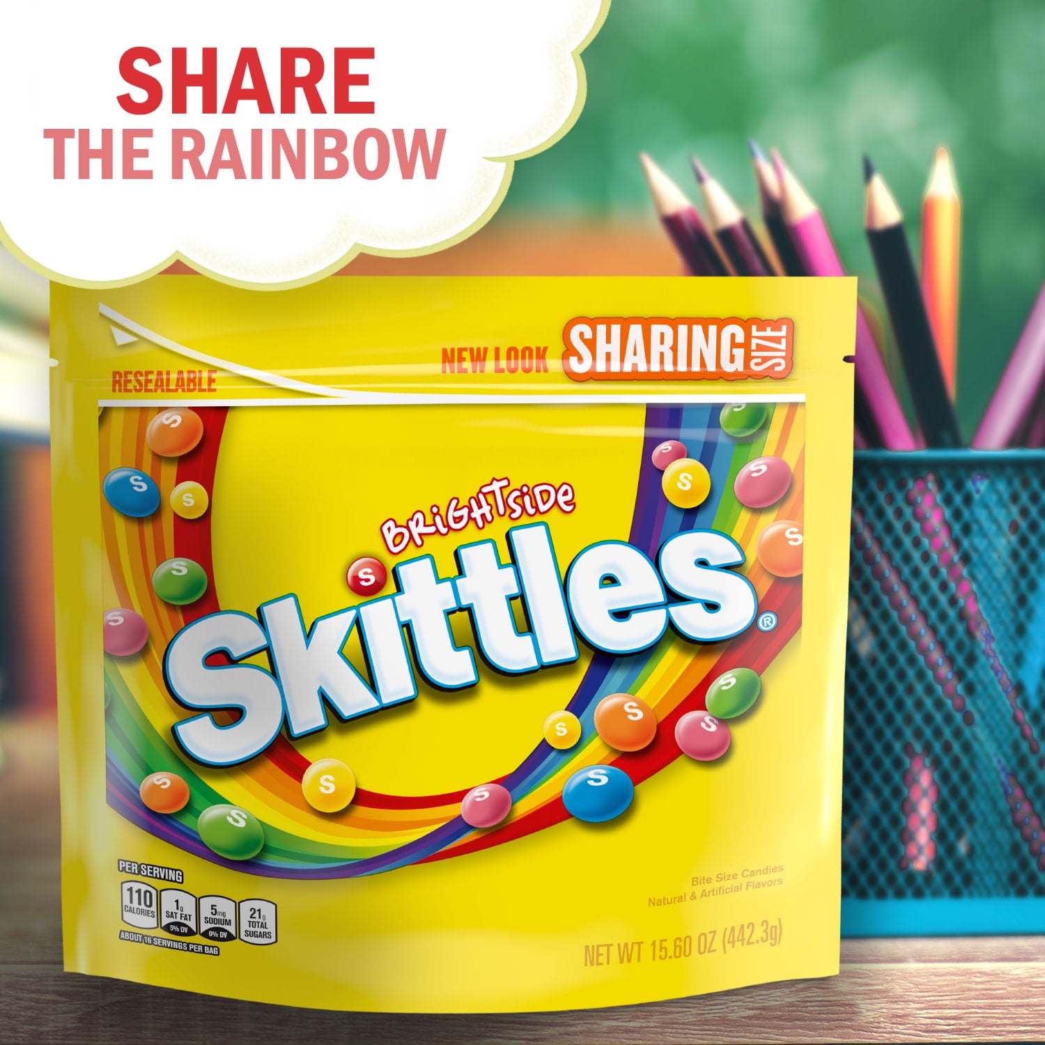 SKITTLES Brightside Sharing Size Candy, 15.6-Ounce Bag
