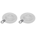 thumbnail image 2 of Grey Sink Drain Strainer Silicone with Suction Cups, Flat Shower Drain Cover Trap for Hair, Anti Clog Filter for Kitchen Bathroom, 6X1In, 2 of 5