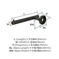 thumbnail image 6 of Amerock Arrondi Oil-Rubbed Bronze Single Post Toilet Paper Holder, 6 of 8