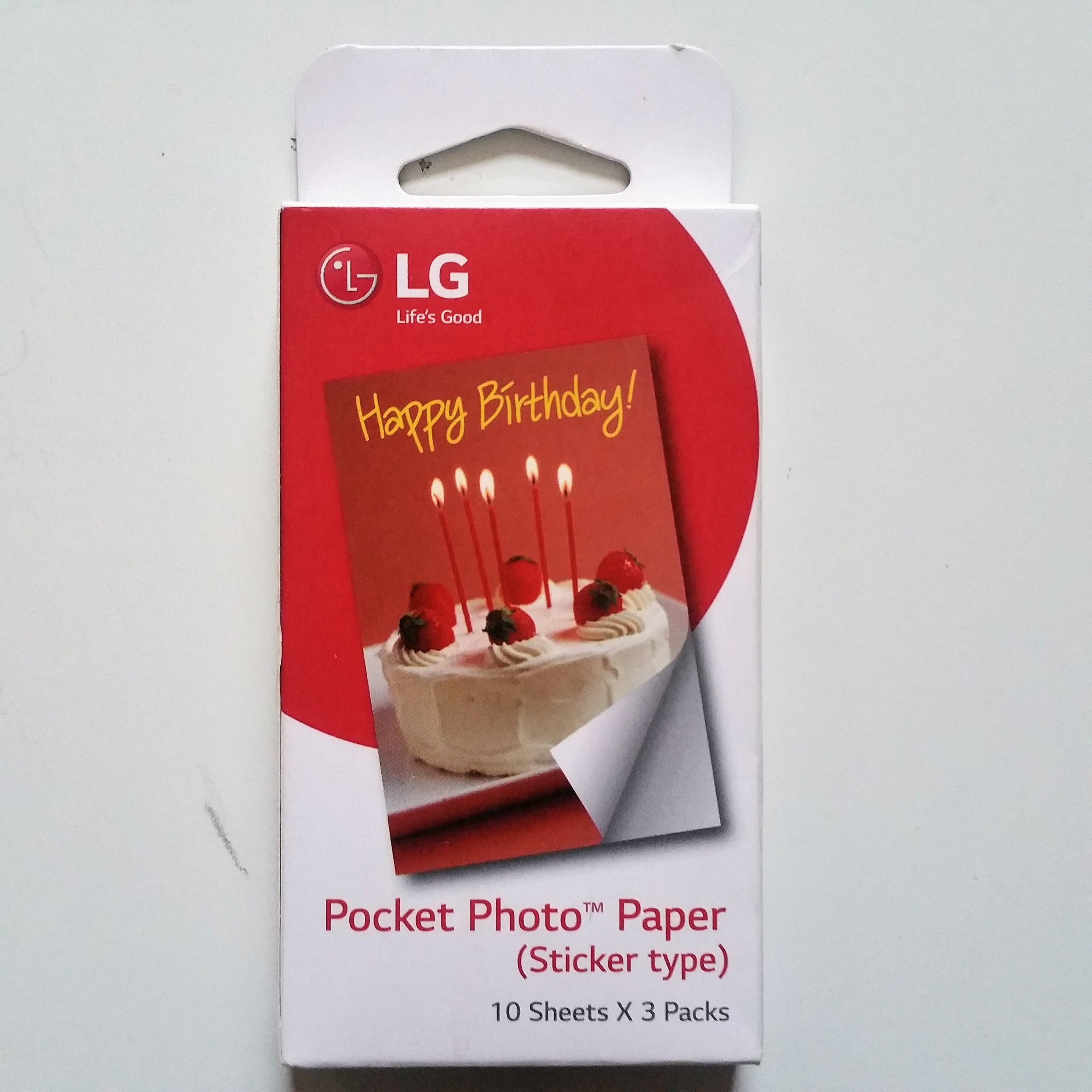 Zink Sticker Paper Sheets 2x3" for LG Photo Printer - Walmart.com