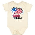 thumbnail image 3 of Inktastic Home of the Free Because My Daddy is Brave Boys or Girls Baby Bodysuit, 3 of 5