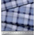 thumbnail image 2 of Soimoi Silk Fabric Gingham Check Printed Fabric 1 Yard 42 Inch Wide, 2 of 5