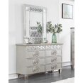 thumbnail image 2 of ACME Commode en Bois 6 Tiroirs Varian avec Incrustation Miroir en Argent, 2 of 6