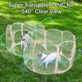 thumbnail image 6 of Dog Crate Cat Kennel,Twin Pop Up Pet Playpen Portable Pet Tent,2-in-1 Dog & Cat Playpen with Pee Pads,Pop Up Cat Puppy Indoor/Outdoor Exercise Fence Kennel Cage Oxford Crate,Suitable for up to 50 LBS, 6 of 10