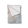thumbnail image 2 of Marble Print Soft Flannel Fleece Throw Blanket, Onyx Stone Textured Natural Style Featured Scratches Illustration, Cozy Plush for Indoor and Outdoor Use, 60" x 80", Pale Grey Peach, by Ambesonne, 2 of 6
