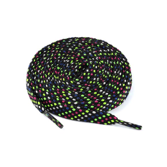 INSPIRE CHIC 3 Pairs Double Color Twill Athletic Flat Shoelaces Long Shoestrings for All Types of Casual Sneakers Multicoloured 100 cm/39.5"
