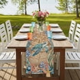thumbnail image 4 of Table Runners 108 Inches Long Dress Scarves, Sea Turtle Coastal Farmhouse Coffee/Dining/Kitchen Table Runner for Living Room, Summer Nautical Starfish Coral Brown Anchor 13x108 Inch, 4 of 9