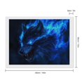 thumbnail image 2 of Diamond Art Kits for Adults, Cool Blue Fire WolfDiamond Painting Kits for Beginners, Frameless Round 5D Full Drill Diamonds Art Pictures Gem Art Crafts Home Decor Gifts, 2 of 8