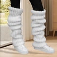 thumbnail image 5 of Knitted Leg Warmers for Women and Girls, Calf Cuffs In Braid Pattern for Indoor/Outdoor, Thick Boot Covers Foot Warming Covers, 5 of 5