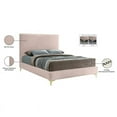 thumbnail image 4 of Meridian Furniture Geri Pink Velvet Full Bed with Gold and Chrome Legs Included, 4 of 5