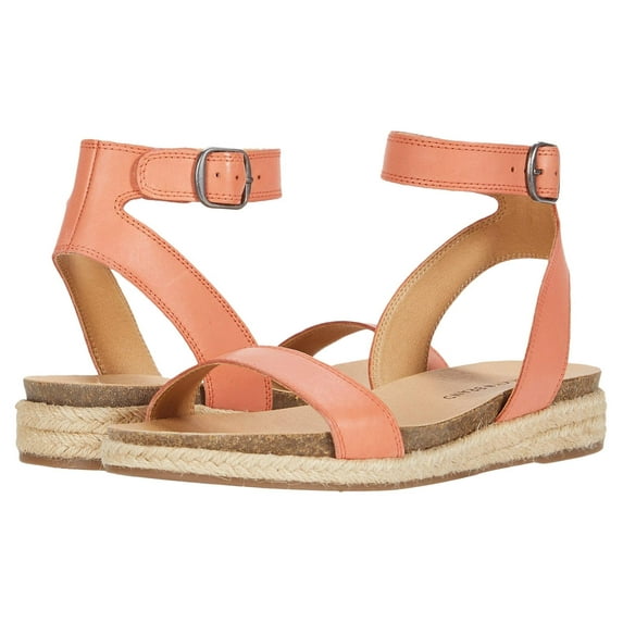 Lucky Brand Women's Garston Espadrille Wedge Flat Sandal CORAL (8.5, CORAL)