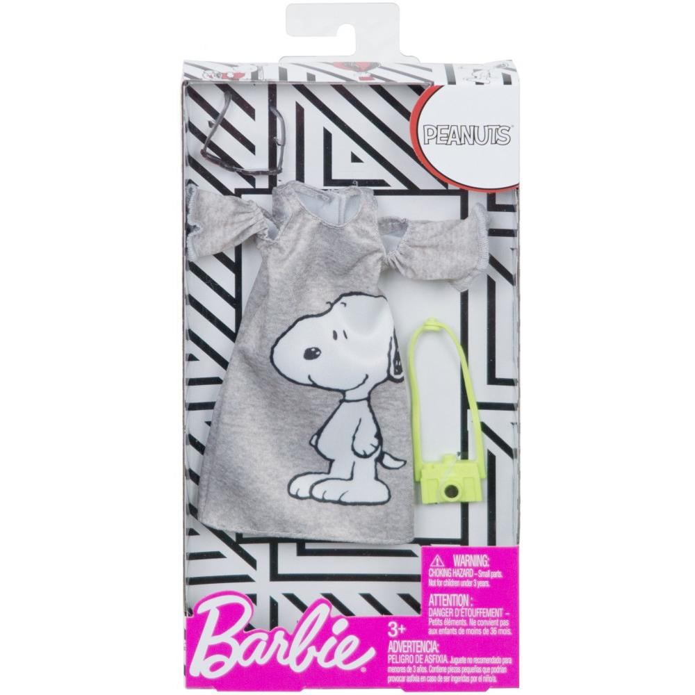 Barbie Peanuts Snoopy Grey Dress Fashion Pack with Accessories 