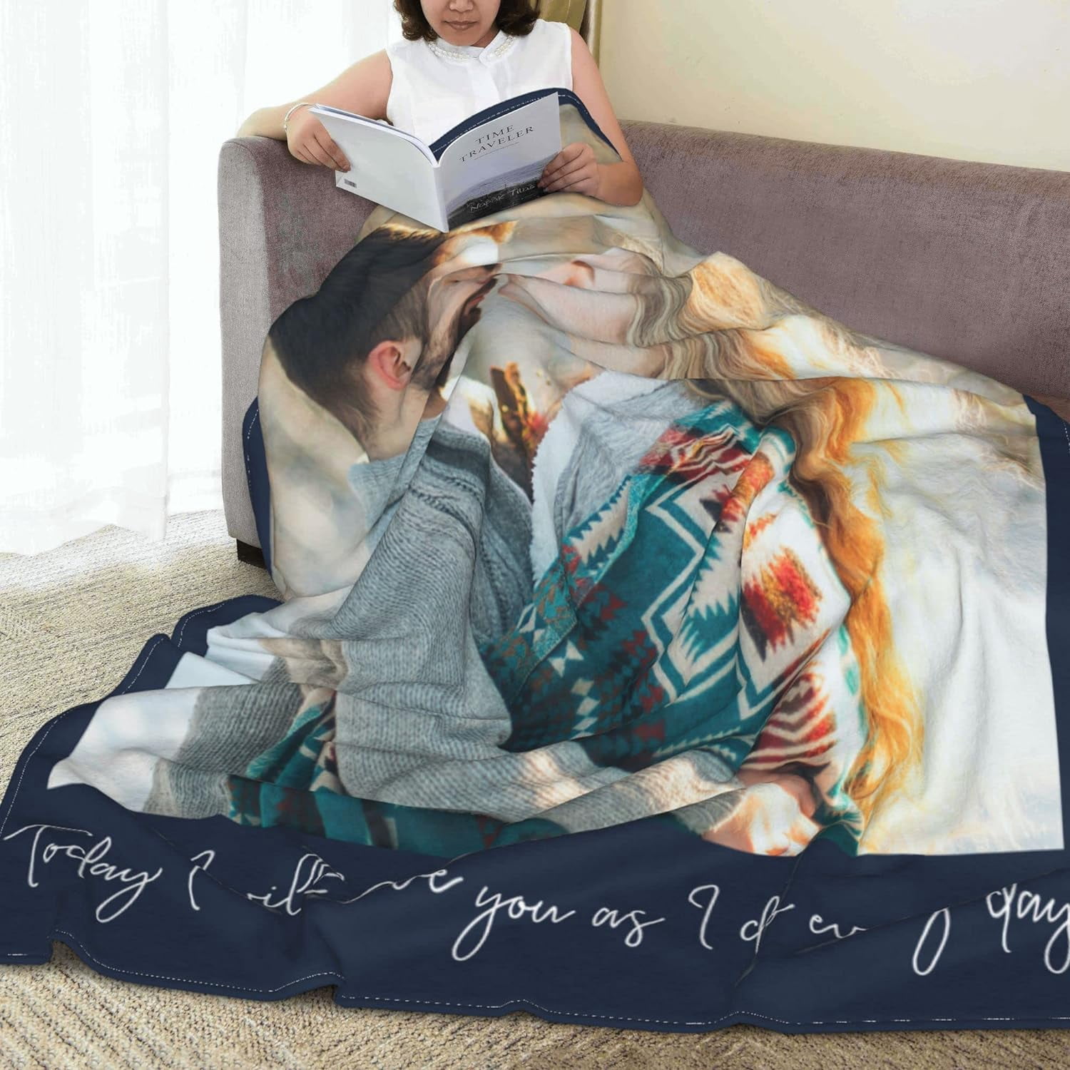 Customized Blankets with Photos Personalized Picture Collage Throw Blanket Soft Using My Own Photo Custom Personalized Christmas Warm Gifts for Women Men Family Friends