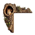 thumbnail image 2 of Velmasee Door Corner Decor - Rustic Tree Hollow 2D Wood Squirrel, Woodland Animal Door Topper for Home Door Frame Window Christmas Fall Farmhouse Decor, 2 of 7