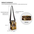 thumbnail image 6 of HELLHERO Horse Sunflower Polyester Messenger Bag Adjustable Strap Travel Leakproof, 6 of 7