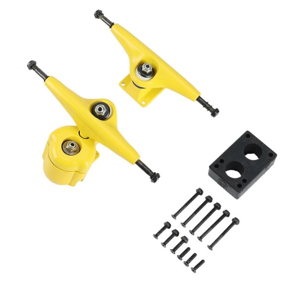 Surf Skate Trucks 6.25Inch Trucks Surf Skateboard Trucks Adapter Rear Trucks,Yellow