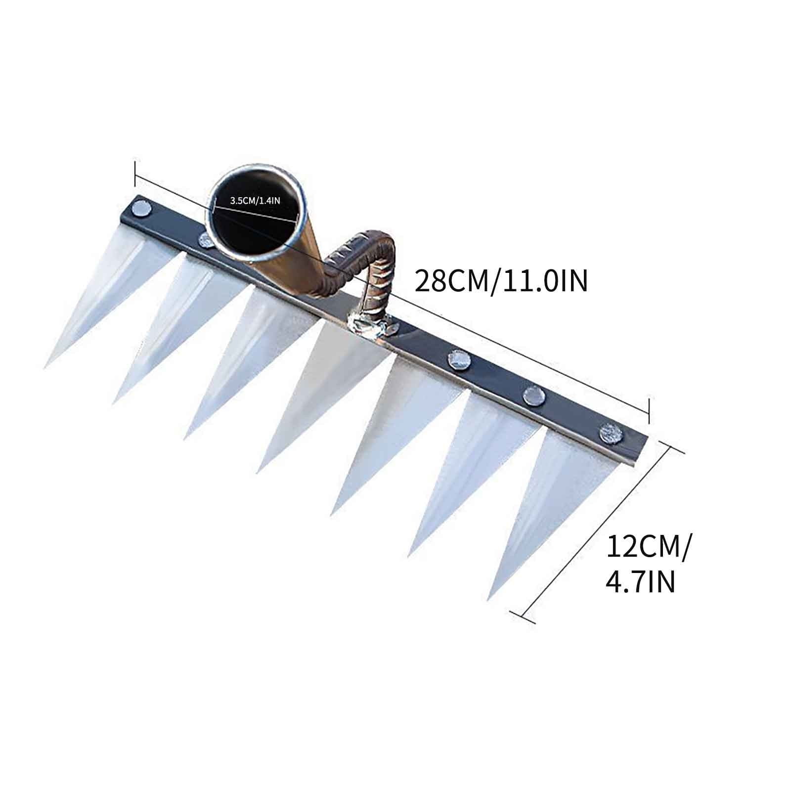 Heavy Duty Garden Rake and Hoe Tool, Metal Weeding Rake for Digging Cultivating Farming Gardening Yard Maintenance Equipment