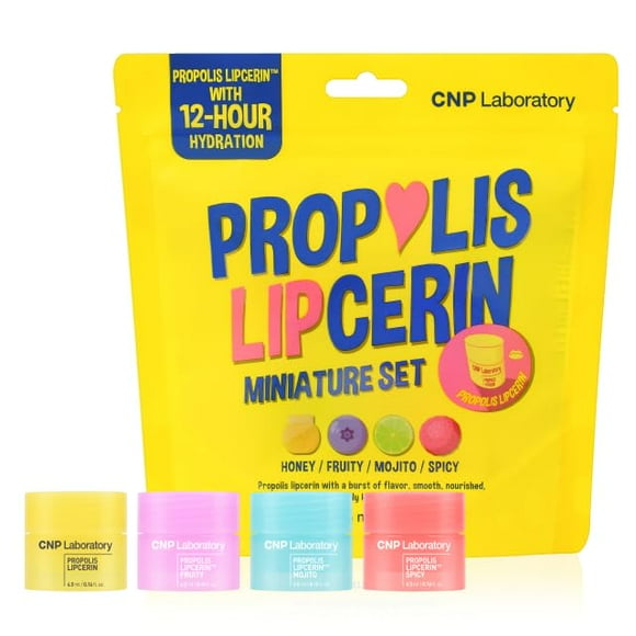Miniset de mantequilla para labios CNP Propolis Lipcerin Travel 4 Flavors
