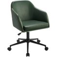 thumbnail image 1 of Tyler Chaise de Bureau Rembourrée Pivotante à Baril Rembourré en Vert, 1 of 5