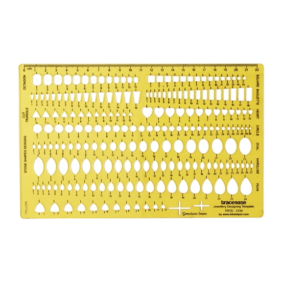 Traceease Multiple Shape Gemstone Series Draw JewelryTemplates Drafting ToolsJewelleryDesigning Stencils