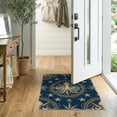 thumbnail image 2 of ODIKA 2'x3' Washable Doormat Non-Slip, Low Pile Nautical Vintage Maritime Compass Motif Retro Circle Octopus Refined Structured for Entryway, Kitchen, Laundry Room, 2 of 7