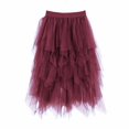 thumbnail image 2 of Tulle Skirts for Women High Low Layered Puffy Fairy Skirts High Waisted Irregular Tutu Skirt, 2 of 3