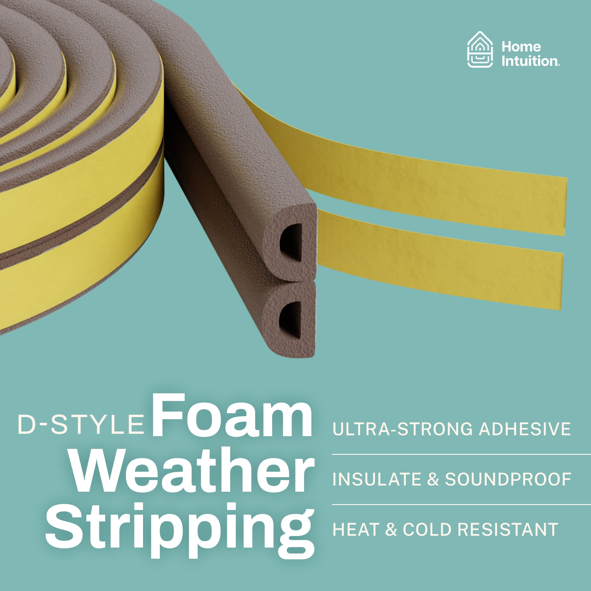 66 Feet Self Stick Foam Weather Stripping Door Window Seal Draft