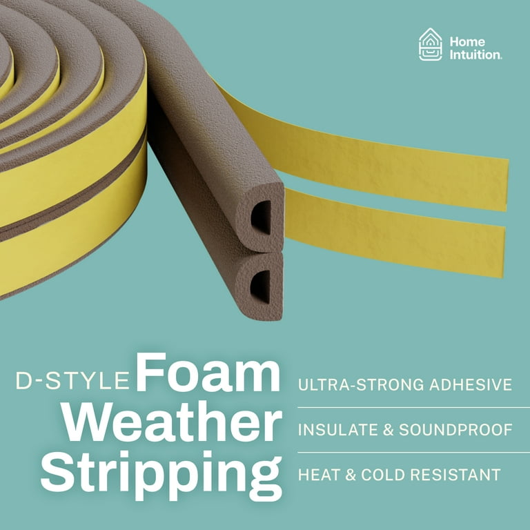 Foam Strips with Adhesive, High Density Insulation Tape, Weather Stripping  for Plumbing, Cooling, Pipes, Sealing, Air Conditioning, HVAC, Sliding