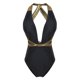 thumbnail image 2 of Gibobby Trajes de Baño Mujer Completos Traje de baño de una pieza de bikini para mujer Traje de baño sexy de moda sin espalda de color sólido(Negro,CH), 2 of 5