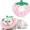 thumbnail image 1 of Collier Cône pour Chat Ajustable Doux Mignon Collier de Récupération après Chirurgie-Fraise, 1 of 5
