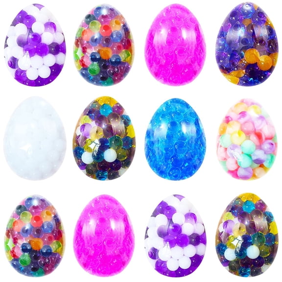 Random Color Egg Squishy Toy Soft Squeeze Decompression Dough, Slow Rising Stress Relief Sensory Fidget Play for Adults Office Desk Party Favor Goodie Bag