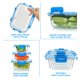 thumbnail image 4 of Juego de recipientes de vidrio para almacenamiento de alimentos KOMUEE, 24 piezas, azul, 4 of 7