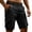Black, variant on Below the Knee Shorts for Men Flat Front Bermuda Cargo Shorts Elastic Waist Tactical Hiking Pants Multi-Pockets (No Belt) White M