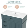 thumbnail image 6 of 36" Bathroom Vanity with Sink, Bathroom Storage Cabinet with Drawers, Freestanding Bathroom Vanity Cabinet, Solid Frame and MDF Board, Blue, 6 of 9