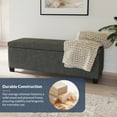 thumbnail image 4 of BELLEZE Storage Ottoman Bench Footstool - Amherst (Rustic Gray), 4 of 7