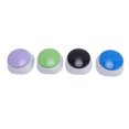 thumbnail image 1 of Zumbador de atrenamiento de mascotas, 4 piezas pequeñas azul negro púrpura verde fácil de usar timbre de gracia, 1 of 7