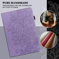 thumbnail image 2 of for iPad (A16) 11th Generation 2025 Case with Pencil Holder, Premium PU Leather Folio Multi-angle Stand Pocket Strap Lightweight Embossed Flower Case for iPad 10.9" 10th Gen 2022, Purple, 2 of 7