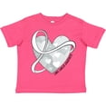 thumbnail image 3 of Inktastic Lung Cancer Awareness White Ribbon Around Heart Boys or Girls Toddler T-Shirt, 3 of 5