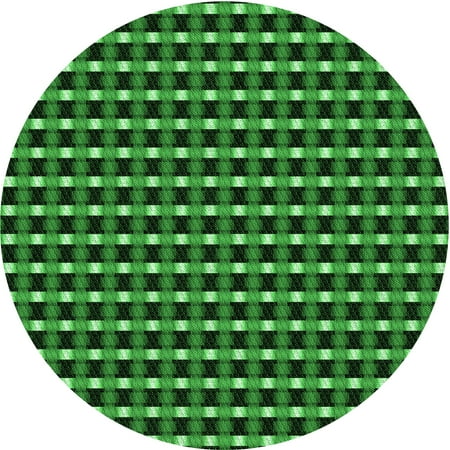 

Ahgly Company Indoor Round Patterned Deep Emerald Green Area Rugs 6 Round
