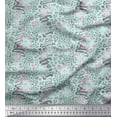 thumbnail image 1 of Soimoi Green Heavy Canvas Fabric Leopard Animal Skin Fabric Prints By Yard 58 Inch Wide, 1 of 3