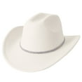 thumbnail image 4 of Western Cowboy Hat for Men Women Classic Fedora Hat Felt Cowgirls Hats, 4 of 4