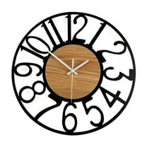 TZYUDK Large Wall Clock For Living Room Decor 13 Inch Non Ticking Silent Battery Operated Modern Vintage Oversized Wall Clock For Bedroom Kitchen Black Iron