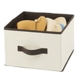thumbnail image 6 of mDesign Foldable Fabric Bin for Cube Organizer - 4 Pack - Cream/Espresso Brown, 6 of 8