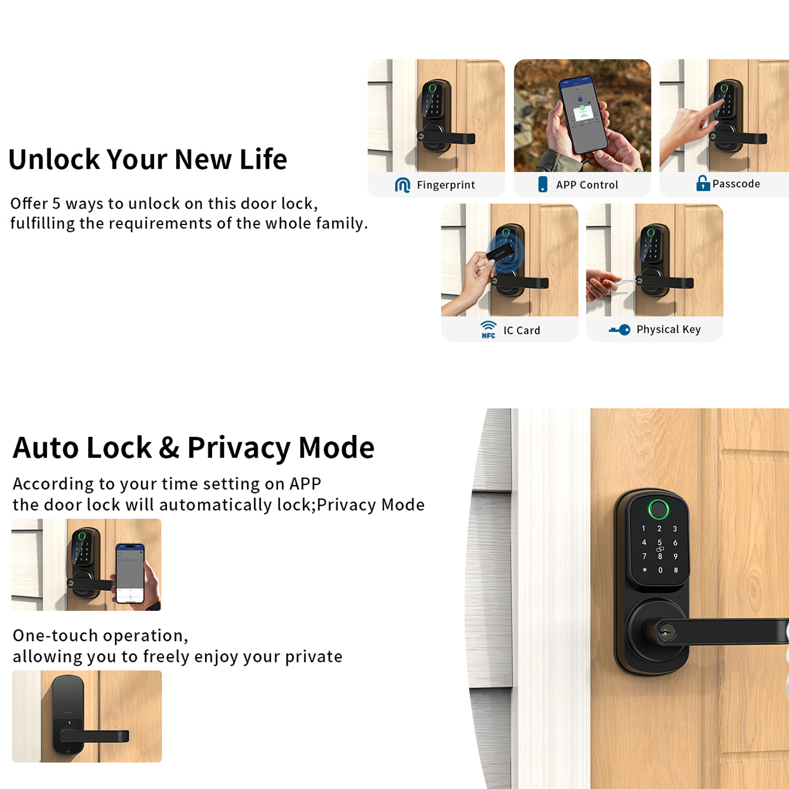 Ironzon Smart Fingerprint Deadbolt Electronic Door Lock photo 5