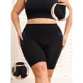 thumbnail image 4 of Shapewear Shorts Slimming Shorts Plus Size Women Solid Colours Seamless Sports Shapewear Comfortable Fit Elastic Waist Thigh Slimming Shorts BALCK 2XL, 4 of 8