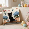 thumbnail image 1 of Uuiauoio Floral Black Cat Pillow Covers 18x18, Cats Lovers Lady Gifts, Cat Mom Grandma Gifts, Cats in Colorful Wildflower Decorative Pillow Covers for Home Bedroom Living Room Office Decor, 1 of 6